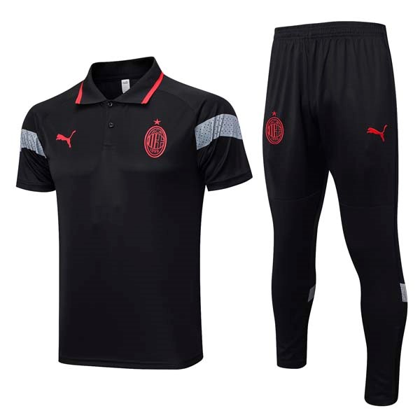 Polo AC Milan Conjunto Completo 2023-2024 Negro